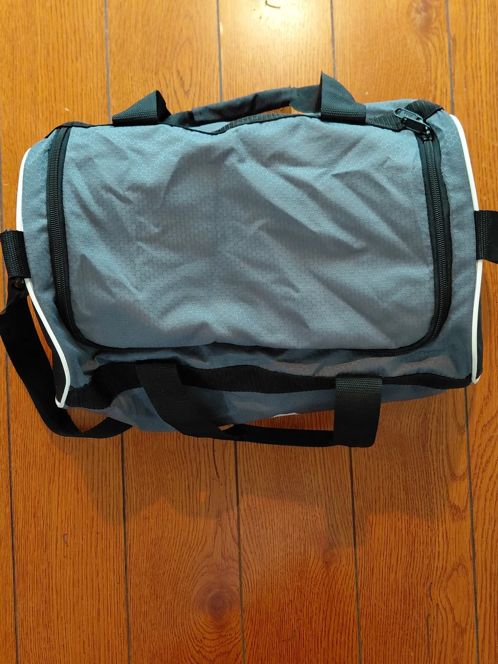 Adidas Men's Gray Logo Duffel Bag